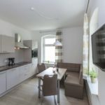 Apartments Dresden und Meißen – Wohnküche mit Küchenzeile